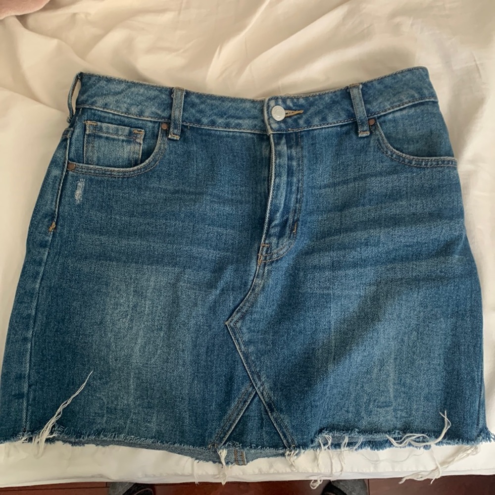 Jean skirt.
